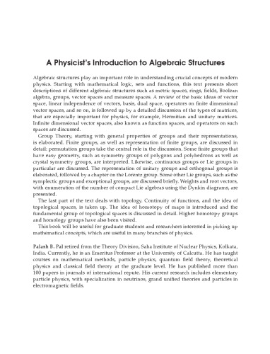 A Physicist’s Introduction to Algebraic Structures: Vector Spaces, Groups, Topological Spaces and More