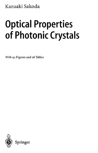 Optical properties of photonic crystals