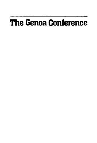 The Genoa Conference: European Diplomacy, 1921–1922