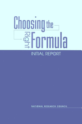 Choosing the right formula : initial report