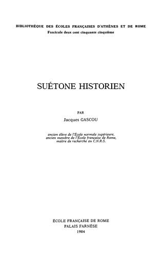 Suétone historien