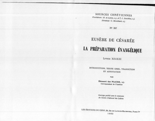 Préparation évangélique, Livres XII-XIII