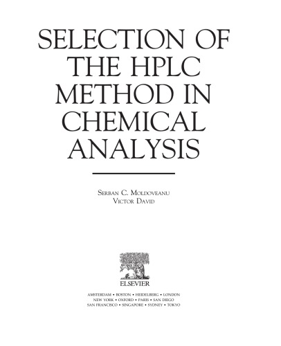 Selection of HPLC Method in Chemical Analysis