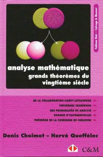 Analyse mathématique    Grands théorèmes  du vingtième siècle