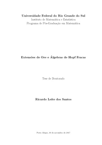 Extensoes de Ore e Álgebras de Hopf Fracas