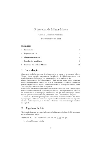 O teorema de Milnor-Moore