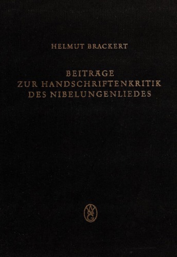 Beiträge zur Handschriftenkritik des Nibelungenliedes