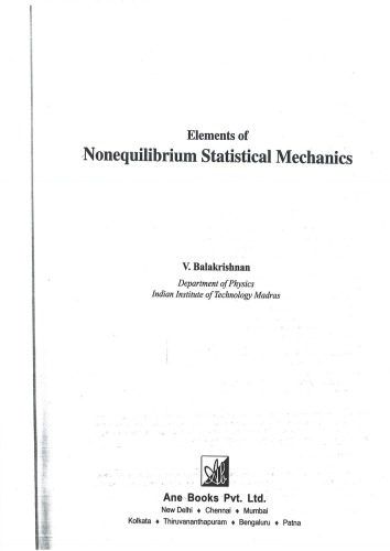 Element of Nonequilibirum Statistical Mechanics