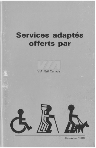 Services adaptés offerts par VIA Rail Canada