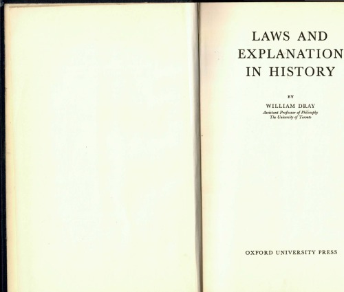 Laws and Explanation in History