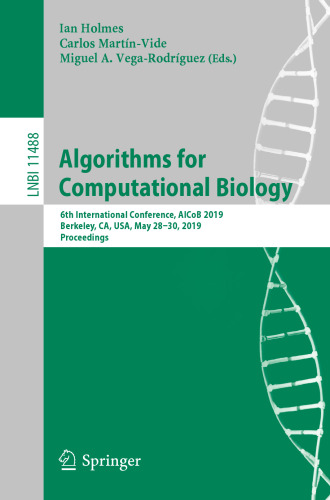 Algorithms for Computational Biology: 6th International Conference, AlCoB 2019, Berkeley, CA, USA, May 28–30, 2019, Proceedings