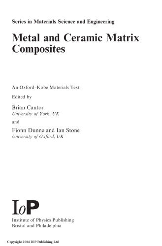 Metal and Ceramic Matrix Composites