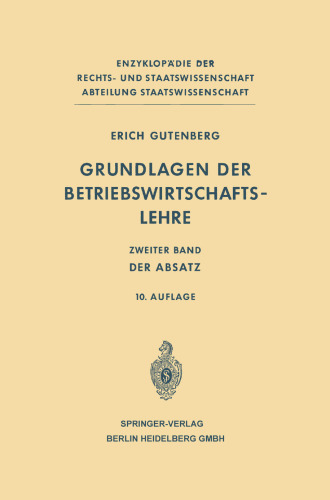 Grundlagen der Betriebswirtschaftslehre: Der Absatz