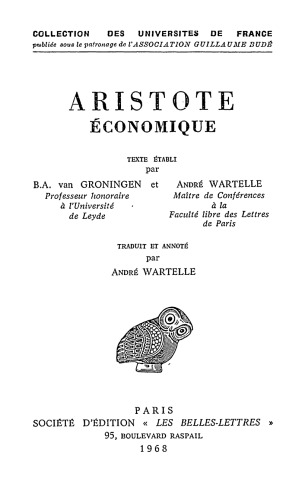 Aristote: Économique