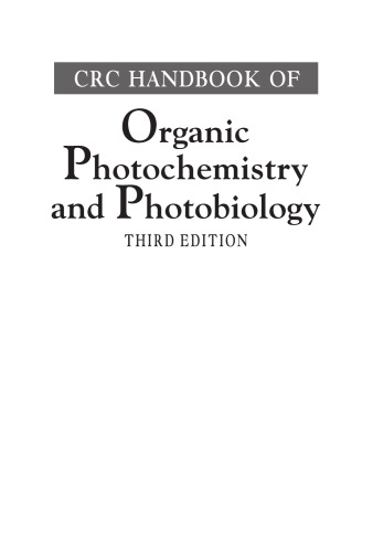 CRC handbook of organic photochemistry and photobiology