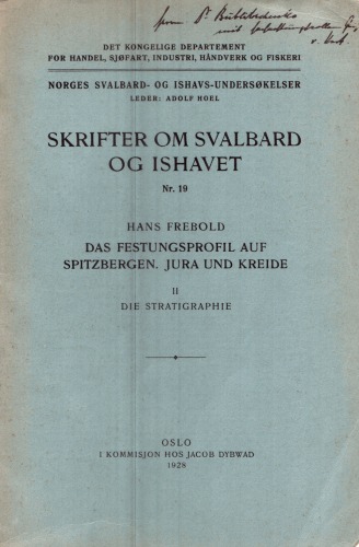 Das Festungsprofil auf Spitzbergen. Jura und Kreide. II. Die Stratigraphie