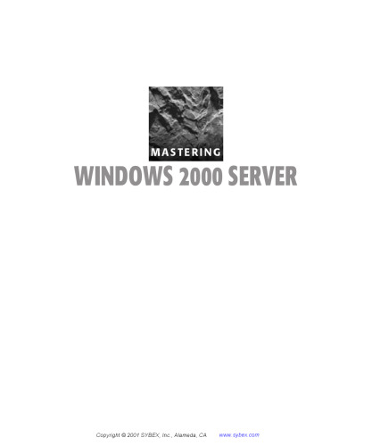 Mastering Windows 2000 Server