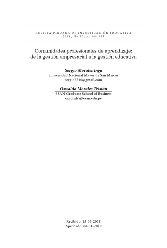 Comunidades profesionales de aprendizaje: De la gestión empresarial a la gestión educativa