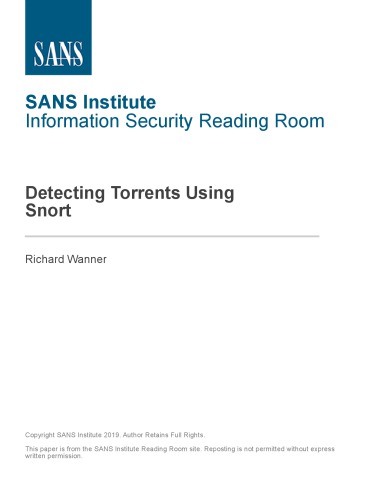 Detecting Torrents Using Snort