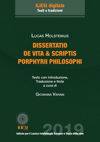 Dissertatio de vita et scriptsis Porphirii Philosophis