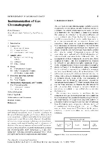 Instrumentation of Gas Chromatography