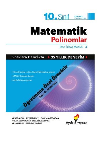 10. Sınıf Matematik Modülleri 3. Modül Polinomlar