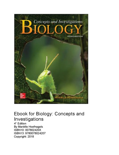 Ebook for Biology Concepts and Investigations