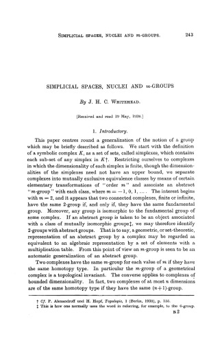 Simplicial spaces, nuclei, and m-groups