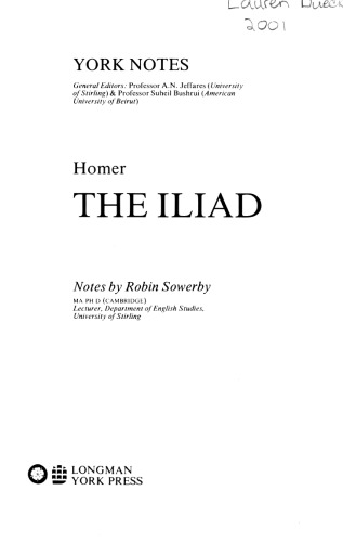 Homer: The Iliad