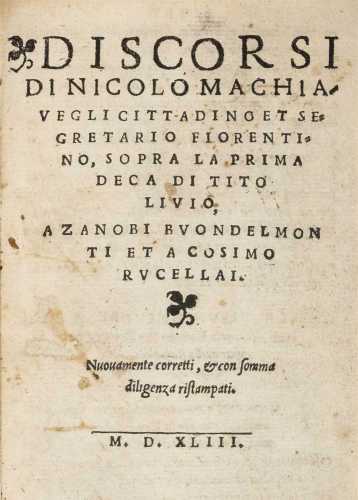 Discorsi sopra la prima Deca di Tito Livio