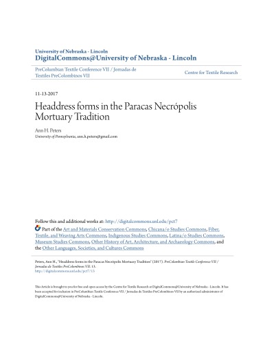 Headdress forms in the Paracas Necrópolis MortuaryTradition