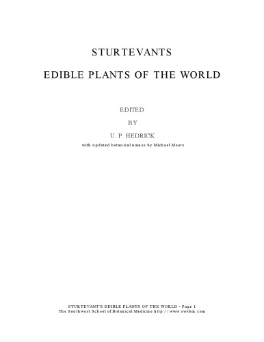 Sturtevant's Edible Plants of the World