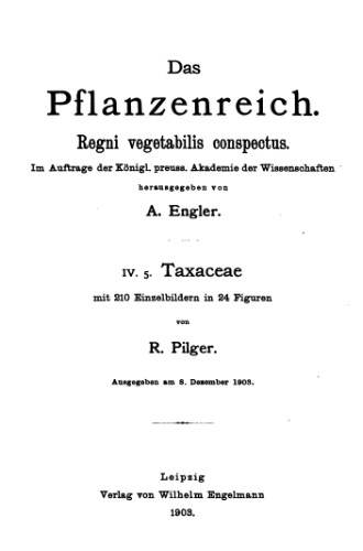 Pflanzenreich pilger taxaceae