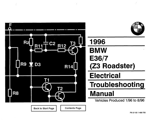 BMW Z3 Roadster Electrical Troubleshooting Manual