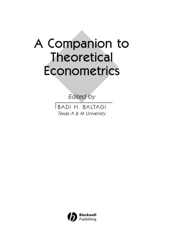 A Companion to Theoretical Econometrics