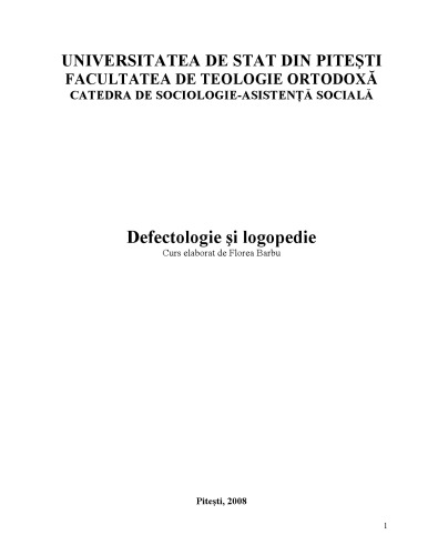 Defectologie şi logopedie