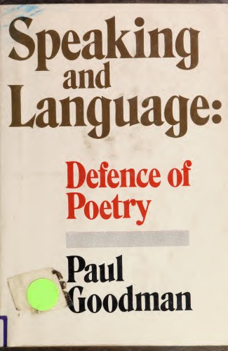 Speaking and Language: Defence of Poetry