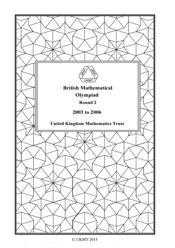 British Mathematical Olympiad Round 2 2003 - 2006