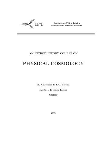 An introductory course on physical cosmology