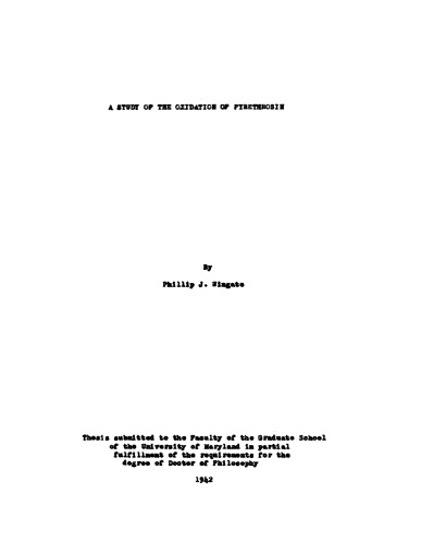 A study of the oxidation of pyrethrosin