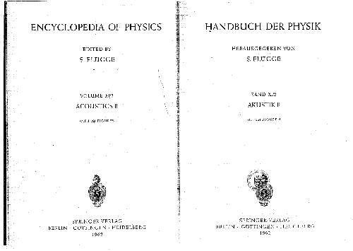 Encyclopedia of Physics. Acoustics 2