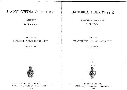 Elasticity and Plasticity / Elastizitat und Plastizitat. 