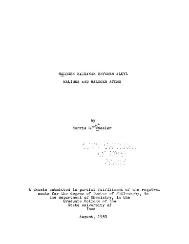 Halogen Exchange Between Alkyl Halides and Halogen Atoms