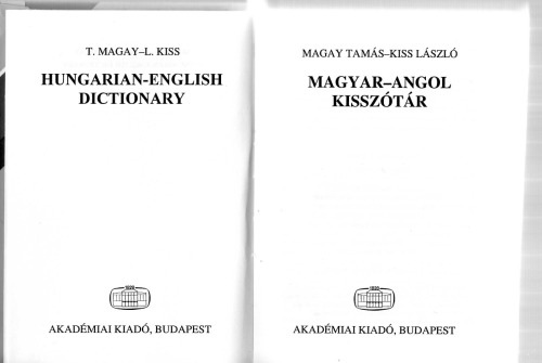 Pocket Hungarian-English Dictionary