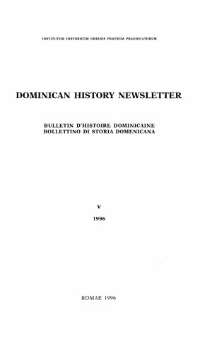 Dominican history newsletter