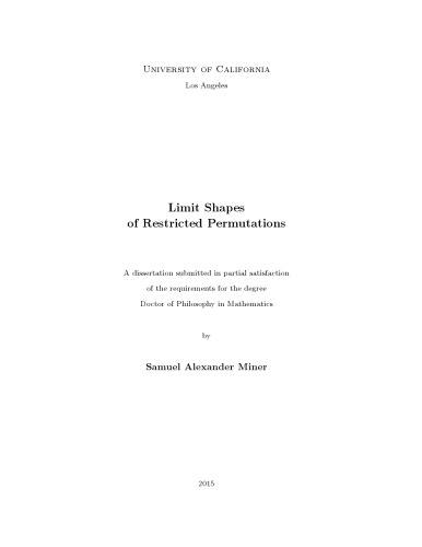 Limit Shapes of Restricted Permutations