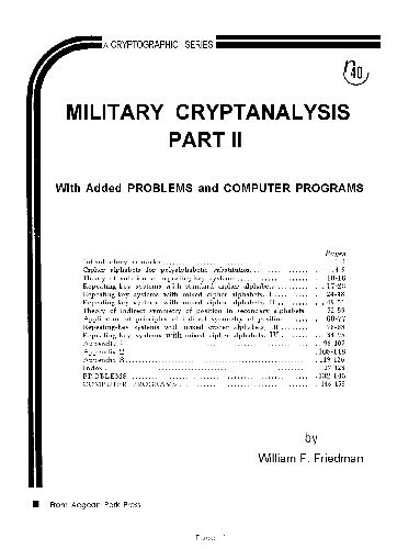 Military Cryptanalysis