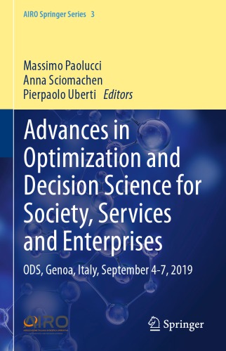 Advances in Optimization and Decision Science for Society, Services and Enterprises -- ODS, Genoa, Italy, September 4-7, 2019