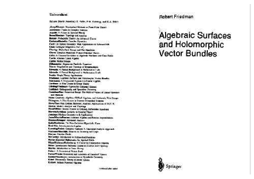 Algebraic Surfaces and Holomorphic Vector Bundles