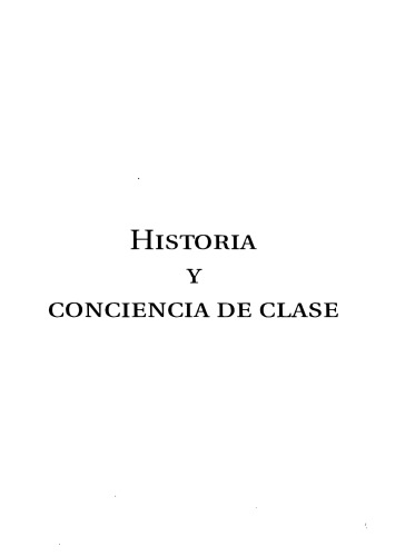 Historia y conciencia de clase